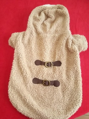 Fleece dog jacket new, torso length 35-40 cm