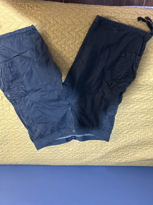 Men's black bermuda shorts used, size XL