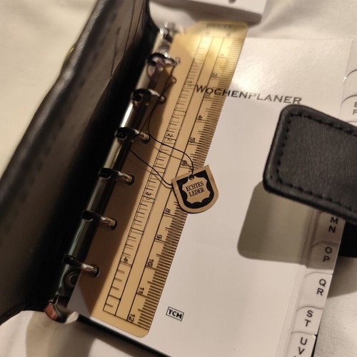 TCM Pocket Personal Organiser Genuine Leather new, 10.5x14.5cm