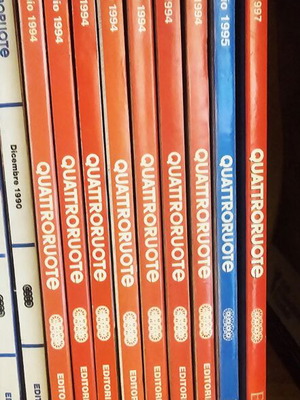 Quattroruote Vintage Italian Car Magazines Collection like new, 60 issues