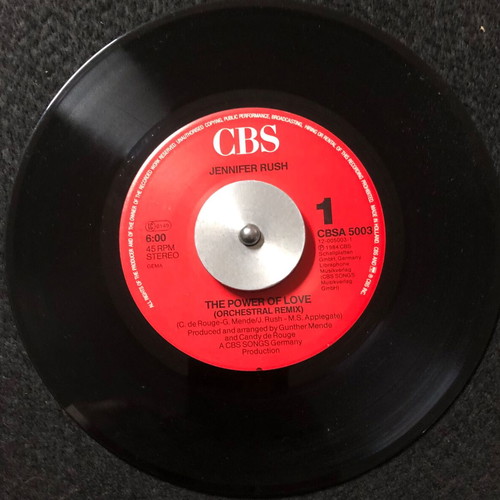 Jennifer Rush The Power Of Love Orchestral Remix Vinyl 7" Like New