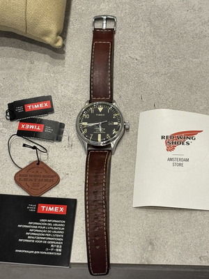Red Wing Timex ρολόι σαν καινούργιο, unisex, καφέ δερμάτινο λουράκι