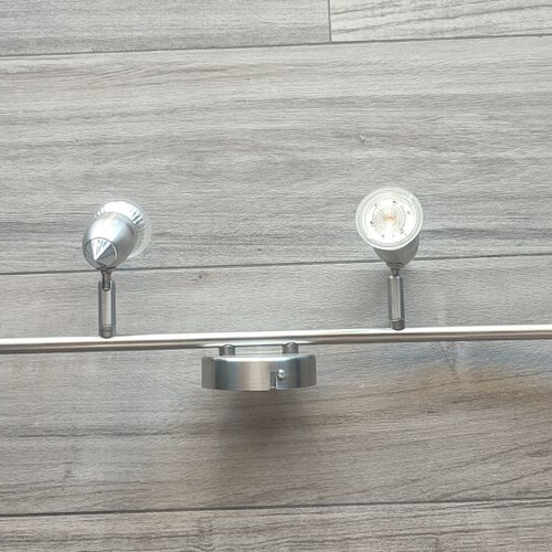 Ceiling light 4 spot GU10 nickel matte used with curved arm
