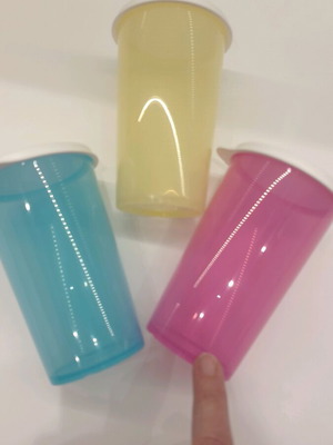 Tupperware cups new set of three 330ml each