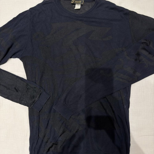 Versace authentic pullover size M used, black and blue