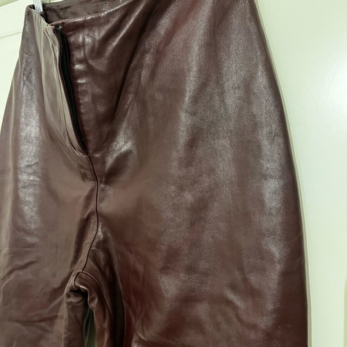 Leather pants Studio 83 like new, size M, burgundy