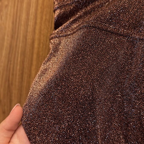 One-piece swimsuit new, shiny chocolate color, adjustable straps, size S/M