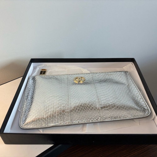 Dsquared2 silver clutch bag like new