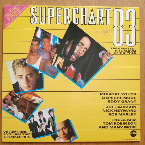 Superchart 83 vinyl like new, 16 songs 1983, made in England