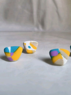 Handmade polymer clay earrings new with steel hypoallergenic fasteners
