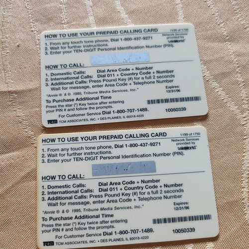 American phone cards pack of 2 like new