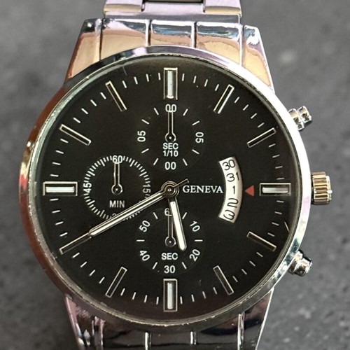 Geneva analog watch like new, silver