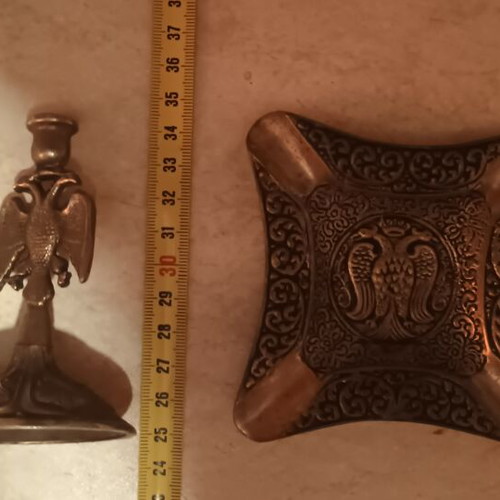 Vintage double-headed eagle metal decorations, like new, 1980s