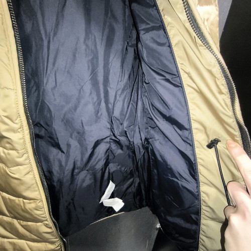 Zara down puffer jacket used, camel and gold colors