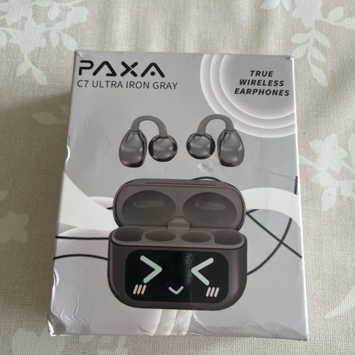 PAXA C7 Ultra wireless earbuds new, Iron Gray, open-ear design