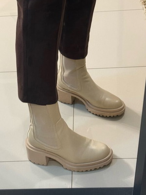 Zara boots used, beige, size 41