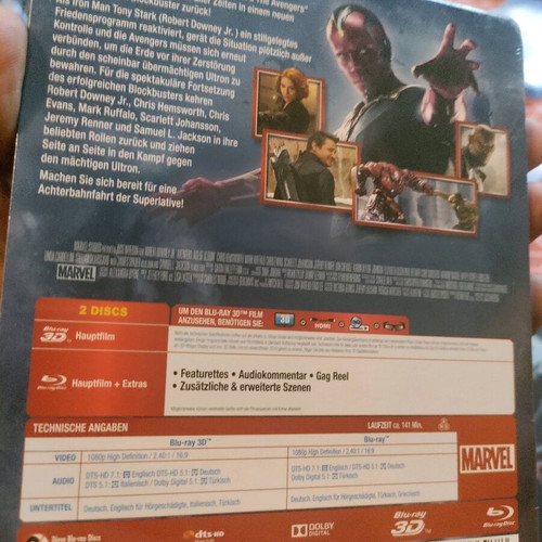 Avengers Age of Ultron Blu-Ray new German release with English subtitles
