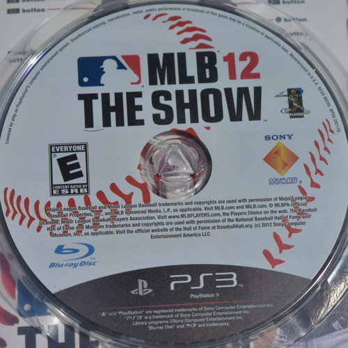 MLB 12: The Show PS3 game used, sports baseball simulation