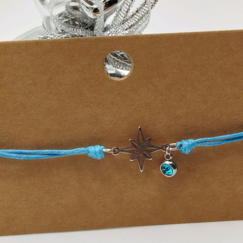 Handmade New Year charm bracelet new, turquoise and silver