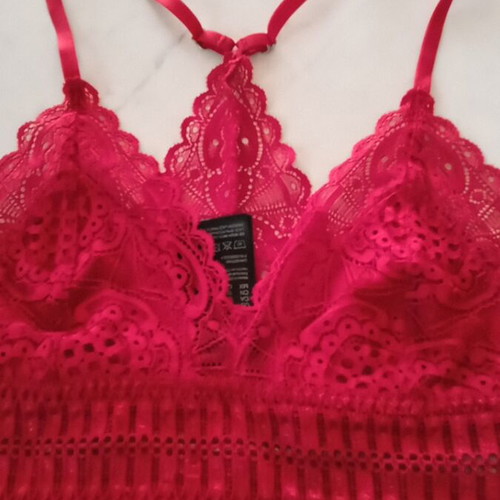 H&M Bustier Bra Red Like New Without Underwire
