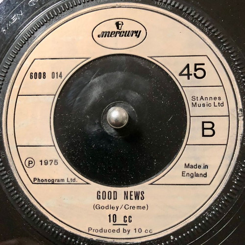 10 cc I'm Not In Love vinyl 7", single, 45 RPM used, rock