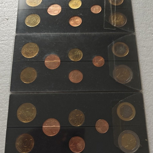 Euro Coins Collection 2002, Ireland Luxembourg Finland, lot of 3 sets