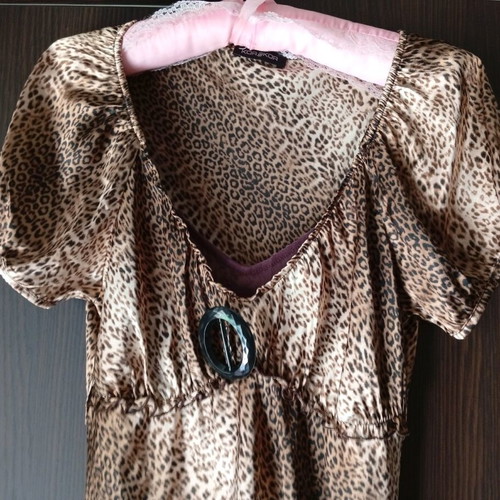 Women's leopard print dress new, size M, 100% viscose