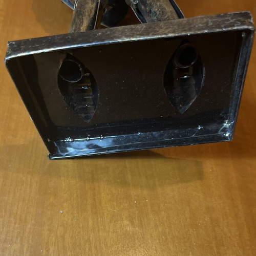 Vintage μεταλλικό άγαλμα ιππότη 29εκ. μεσαιωνικός σταυροφόρος διακοσμητικό
