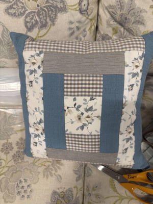 Pillow with handmade design like new