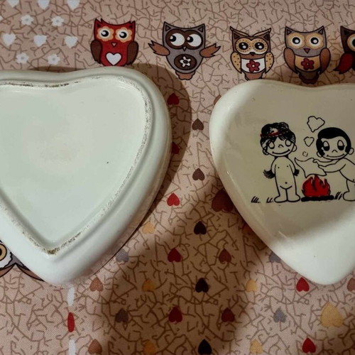 Porcelain Love Is 70S/80S box like new, 14 cm height