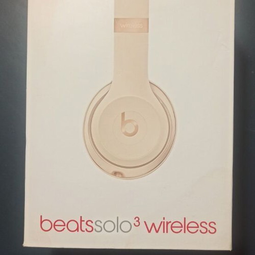 Beats Solo³ Wireless Headphones used, rose gold color