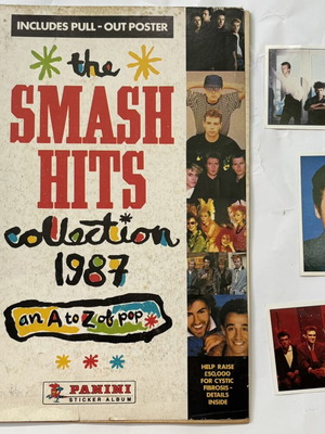Άλμπουμ Smash Hits 1987 Panini σαν καινούργιο με αφίσα και 3 αυτοκόλλητα