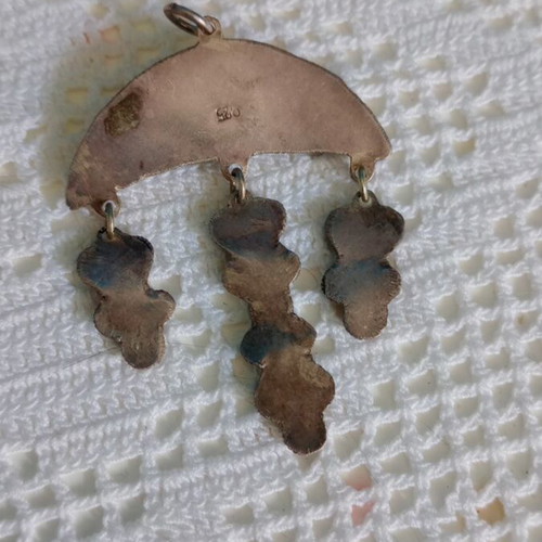 Silver pendant 925 with stone, like new