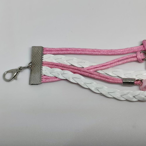 Handmade multistrand Love bracelet with infinity and metallic details like new