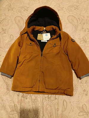 Mayoral jacket new 24m mustard with fleece lining and hood