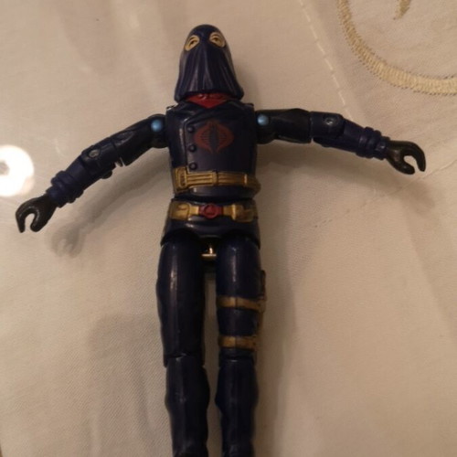 G.I. Joe action figure with tight joints, broken crotch