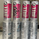 Hell and Monster empty cans used for collection