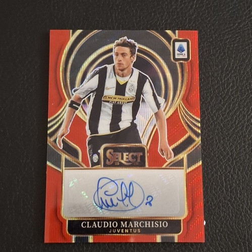 2025-26 Panini Select Serie A Claudio Marchisio Red Prizm Autograph Card