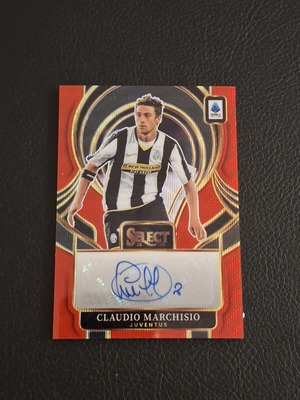 2025-26 Panini Select Serie A Claudio Marchisio Red Prizm Autograph Card