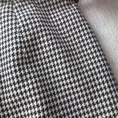 Woolen skirt black and white checkered like new