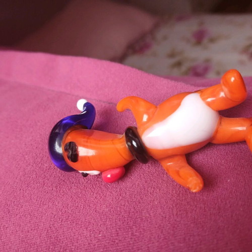 Handmade collectible decoration made of blown glass used
