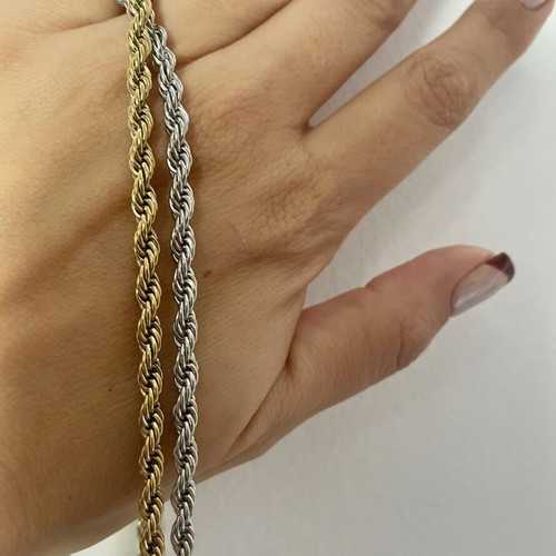 Stainless Steel Silver Chain Necklace New Hypoallergenic