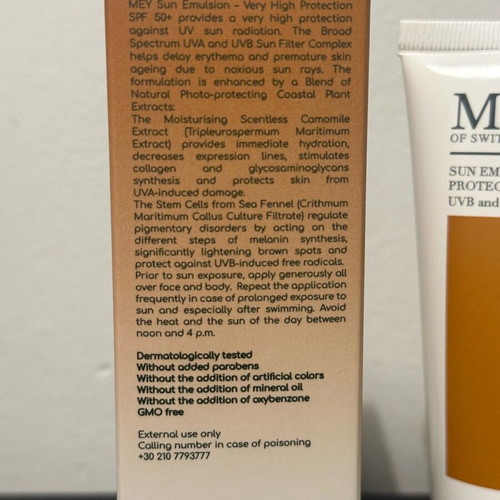 Mey of Switzerland Sunscreen without color new