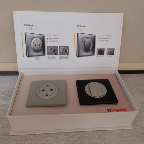 Legrand Celiane Flat socket and Celiane Soft switch in luxury packaging new