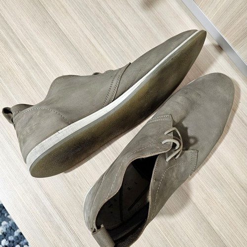 Sisley Suede Boots Used Size 45 Gray Beige