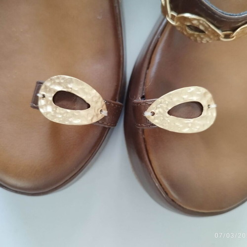 Bellucci sandals brown with golden details size 40 new