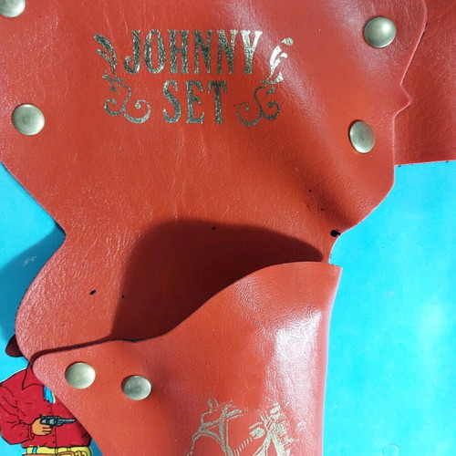 Vintage single carnival pistol holster like new, Pitsaris TOYS