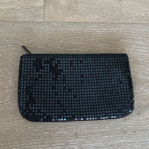 Max Factor evening bag like new, metallic texture
