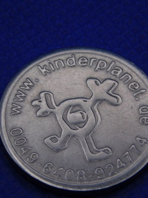 Kinderplanet metal game token, Germany