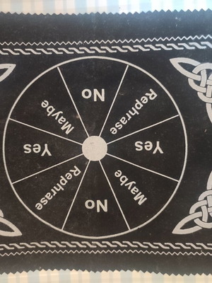 Pendulum Mat Celtic Knot divination chart like new, 20.5x30 cm